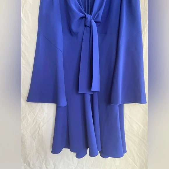 Diane von Furstenberg Tie Front Mini Crepe Dress Size 10 NEW - Picture 6 of 16